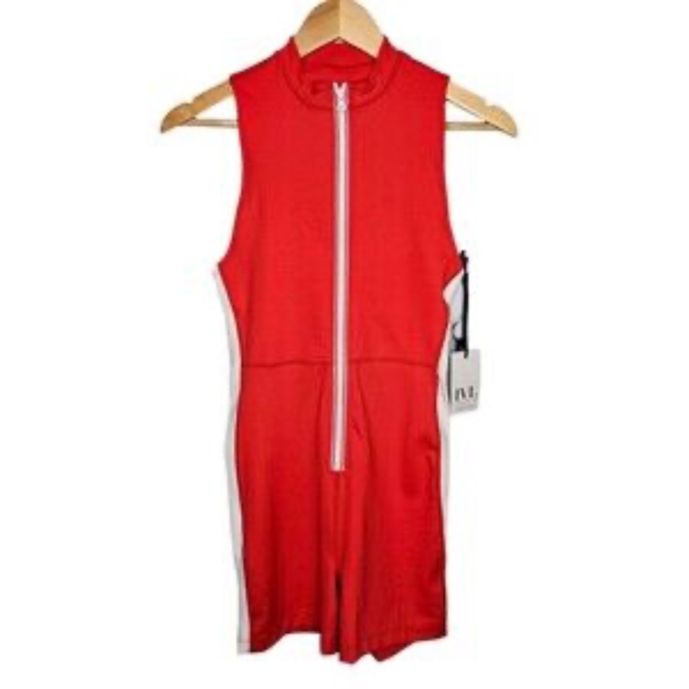 IVL COLLECTIVE Hydralux Biketard Size 6 Bittersweet Orange Cycling Bib Unitard